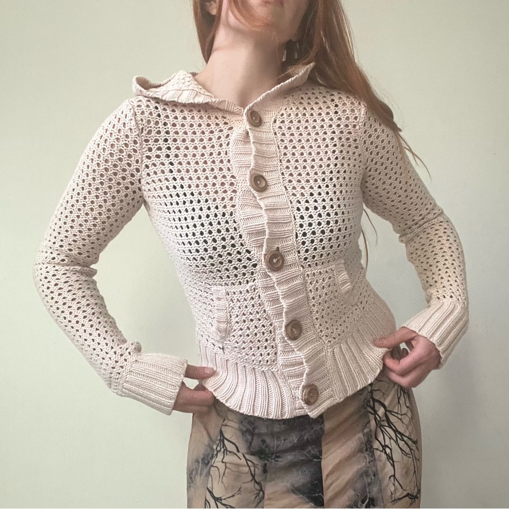 Abercrombie crochet button up hoodie